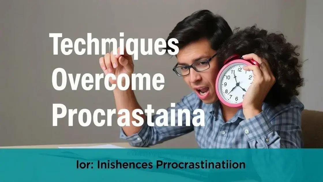 técnicas para superar a procrastinação